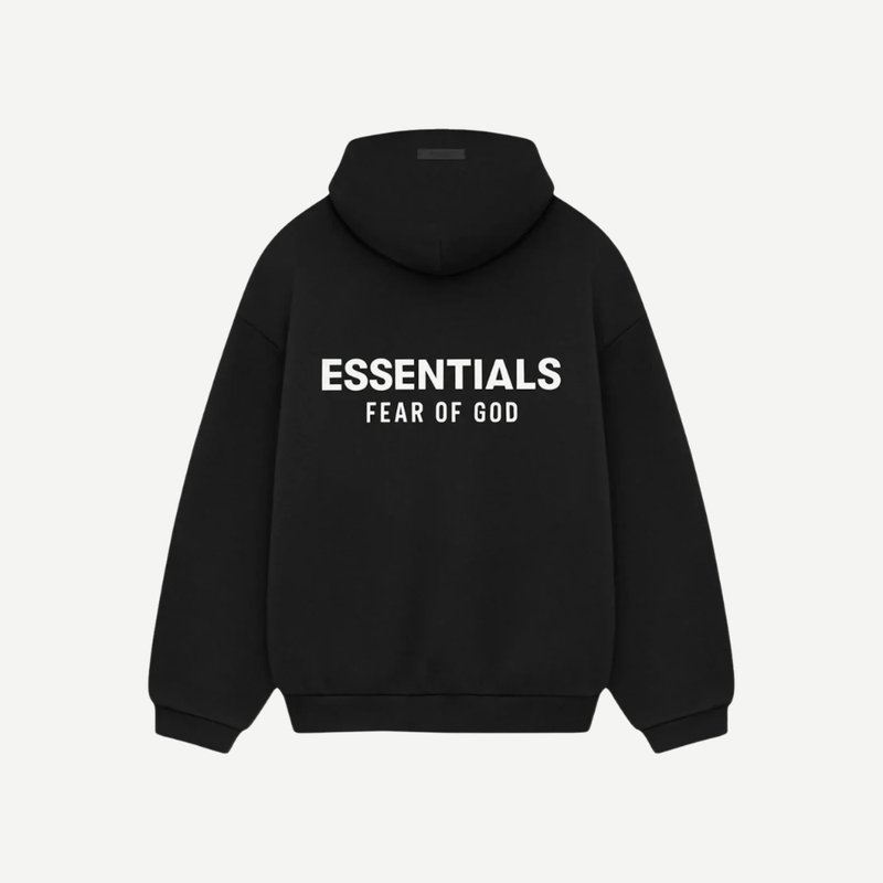 Fear of god essentials hoodie black