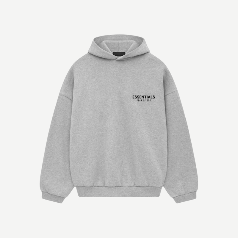 Fear of god essentials hoodie light heather gray
