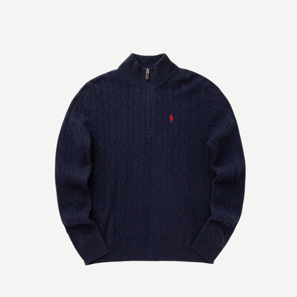 RALPH LAUREN ZIP KNIT PULLOVER